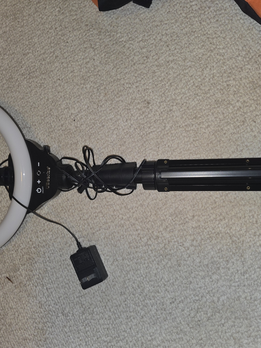 Black LED Ring Light with Adjustable Tripod Stand